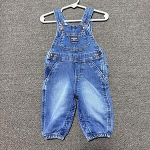 Classic Oshkosh B'gosh Med Wash Denim Overalls Size 6 Months
